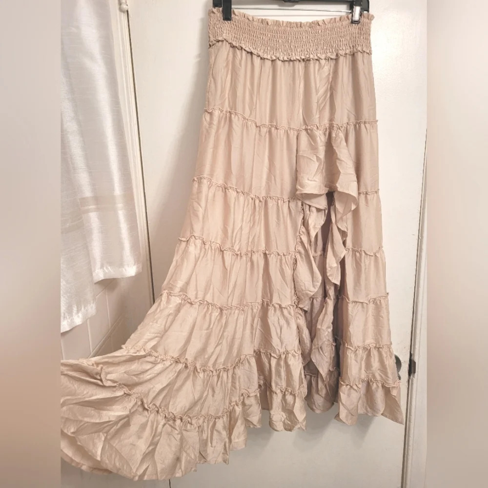 NEW Entro Cream Maxi Skirt, M - Picture 4 of 12
